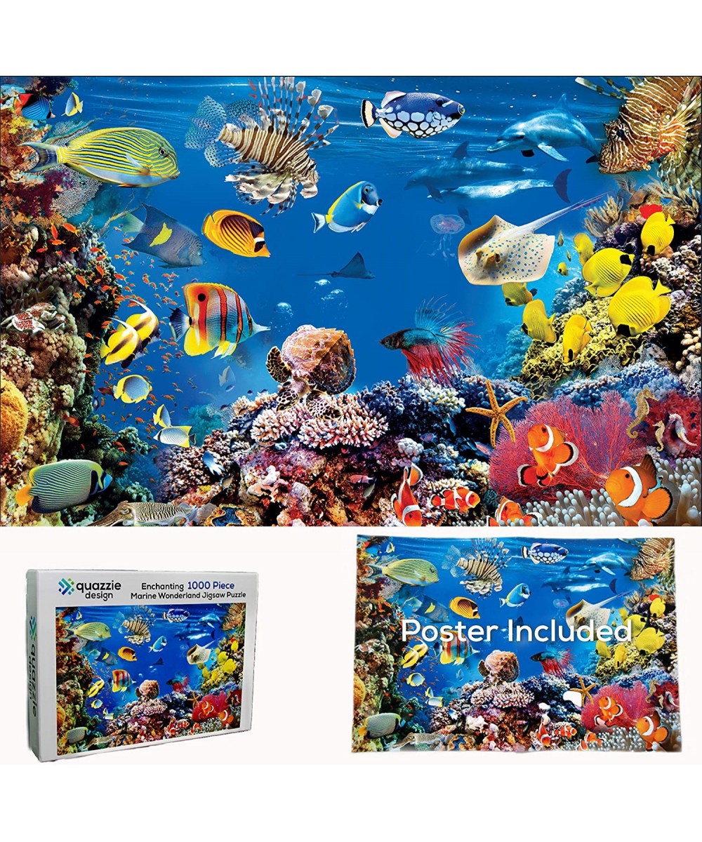 Jigsaw Puzzles for Adults 1000 Piece Ocean Scene with Fish Adult Jigsaw Puzzle for Kids and Teens too a Cool Colorful Hard Ji...