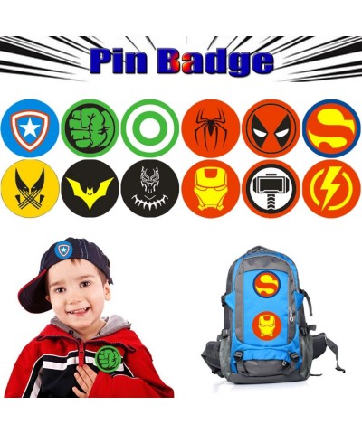 98 Pcs Superhero Party Favor for Kids - Bracelets Keychains Masks Pin Badges Stickers Superhero Themed Party Supplies Superhe...