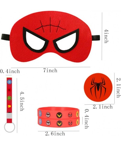 98 Pcs Superhero Party Favor for Kids - Bracelets Keychains Masks Pin Badges Stickers Superhero Themed Party Supplies Superhe...