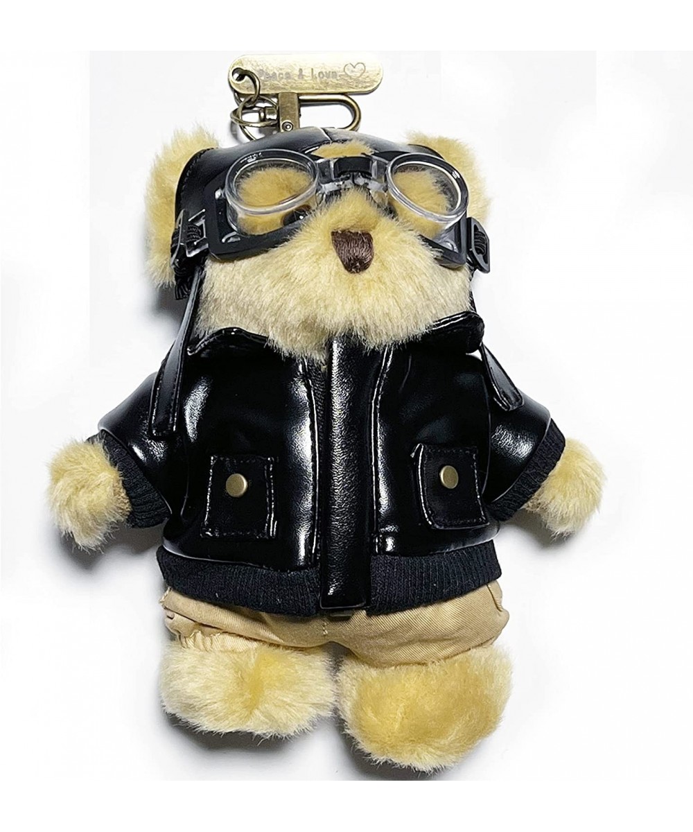 Teddy Bear Pilot Aviator 6.7" Keychain Cute Backpack Pendent Handbag Charm Movable Stuffed Aimals Plush Toy Doll Gift $42.63 ...