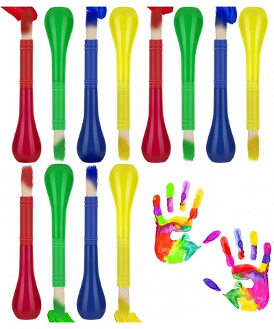 12 Pieces Kids Paint Brushes Jumbo Children's Artist Paint Brushes Washable Chubby Toddler Tempera Paint Brushes for Kids Pai...