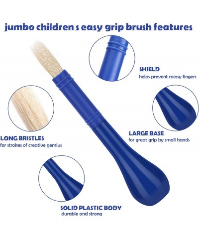 12 Pieces Kids Paint Brushes Jumbo Children's Artist Paint Brushes Washable Chubby Toddler Tempera Paint Brushes for Kids Pai...