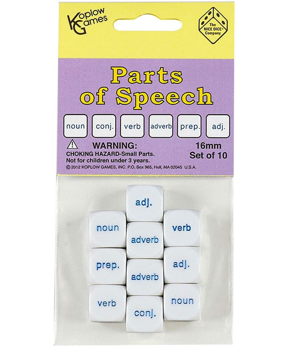 Parts of Speech Inc Dice Set (10 Piece) Multicolor Standard (15mm - 17mm) $18.89 Dice Games