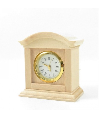 Dollhouse Working Mantle Clock Unfinished Bare Wood Living Room Accessory $43.19 Dollhouse Accessories