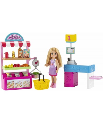 Chelsea Can Be Snack Stand Playset with Blonde Chelsea Doll (6-in) 15+ Pieces: Snack Stand Register Food Items Shopping Baske...