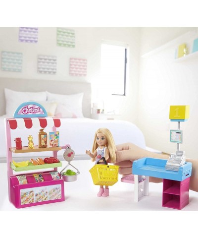 Chelsea Can Be Snack Stand Playset with Blonde Chelsea Doll (6-in) 15+ Pieces: Snack Stand Register Food Items Shopping Baske...