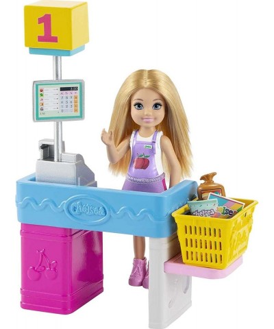 Chelsea Can Be Snack Stand Playset with Blonde Chelsea Doll (6-in) 15+ Pieces: Snack Stand Register Food Items Shopping Baske...