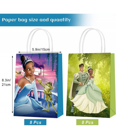 16 Pack Princess and The Frog Party Gift Bags Party Decorations Birthday Party Favors Treat Candy Goodie Bags for Princess Th...