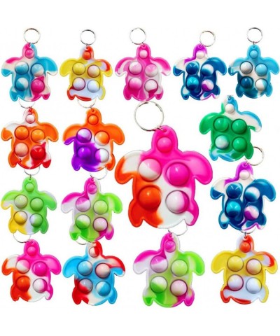 20Pcs Bulk Rainbow Turtle Mini Pop Fidget Toy Backpack Decor for Friend Birthday Party Favors and Holiday Children Kids Stude...