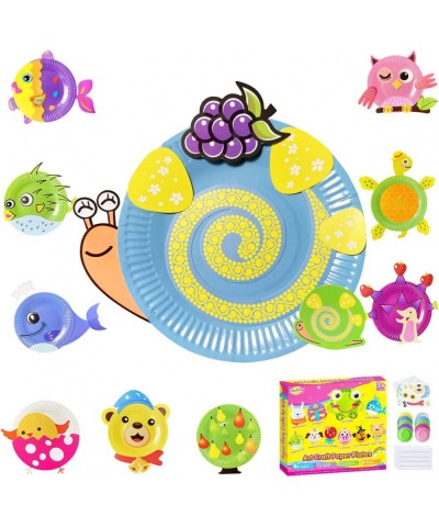 Art-Craft Paper Gift Toys: Magic Fun Paper Plate Art Kits DIY Activities Learning Party Supplies Set for Kids Age 3 4 5 6 7 8...