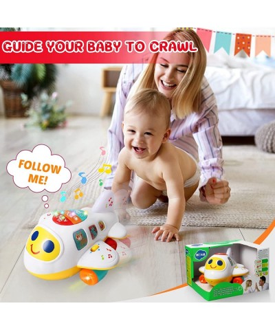 Baby Toys 6 to12 Months Musical Airplane Crawling Infant Toys with Lights/Universal Moving Educational Toys for 12-18 Month B...