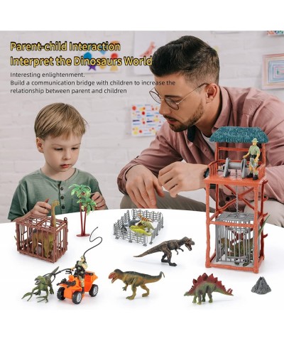 Dinosaur Toys for Kids Dinosaurs Figures Playset with trex Soldier Lab Dino cage Hunting Vehicle Create a Dino World Educatio...