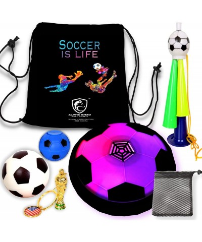 Soccer Gifts (Pack of 7) - Durable Hover Soccer Ball with Trophy Keychain Soccer Spinner and Cheering Horn for Outdoor and In...