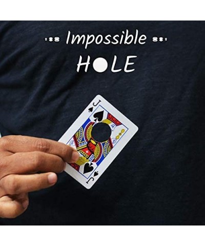 Magician's Impossible Hole Magic Trick Use Any Small Object Thru Card Gimmick $26.61 Magic Kits & Accessories