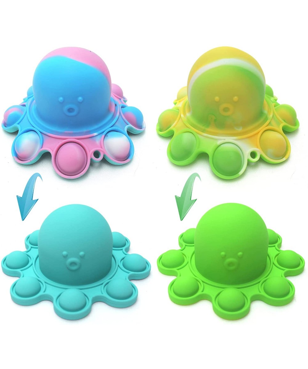 Octopus Pop Fidget Toy 2 Packs Sensory Squishy Toys Flip It Relieve Anxiety Lovely Pop Keychains Popits for Boys Kids Adults ...