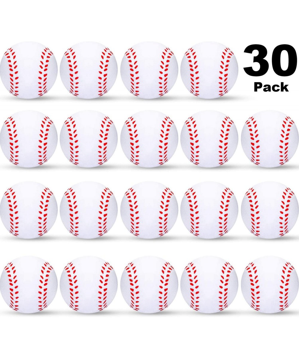 30 Pack Baseball Stress Ball Mini Foam Sports Ball Foam Sports Ball for School Carnival Reward Party Bag Gift Fillers (White)...