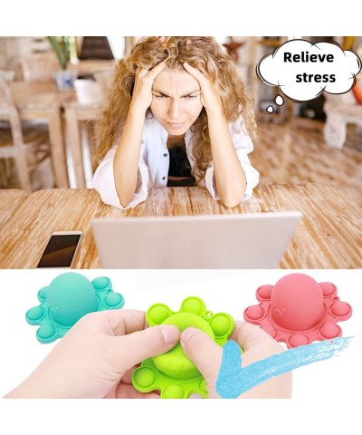 Octopus Pop Fidget Toy 2 Packs Sensory Squishy Toys Flip It Relieve Anxiety Lovely Pop Keychains Popits for Boys Kids Adults ...