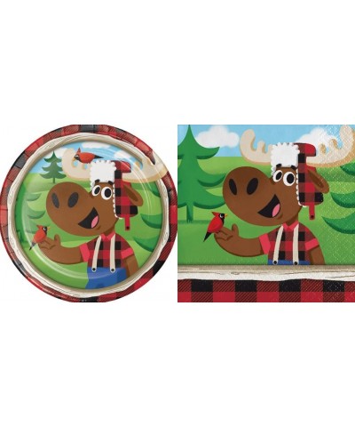 Lum-Bear-Jack Dessert Plates and Napkins Party Kit for 8 $16.84 Kids' Party Tableware