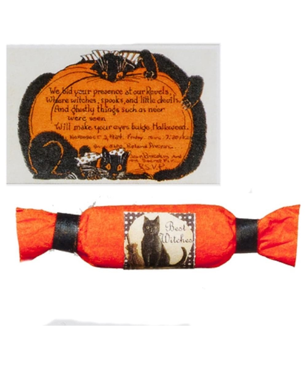 Melody Jane Dollhouse Halloween Party Invite & Cracker Miniature Accessory $24.25 Dollhouse Accessories