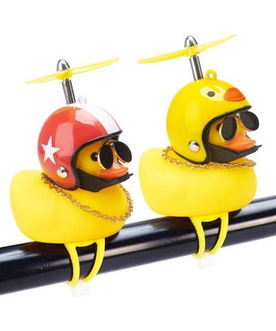 Rubber Duck Car Ornaments 2Pcs Yellow Duck Car Dashboard Decorations Squeeze Duck Bicycle Horns with Propeller Helmet $22.52 ...