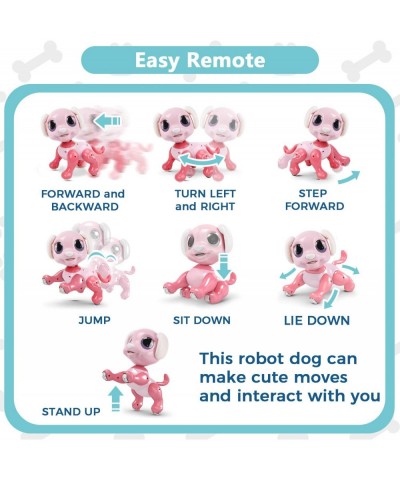 Remote Control Robot Dog Toy RC Interactive Intelligent Walking Dancing Programmable Robot Puppy with Gesture Sensing Lights ...