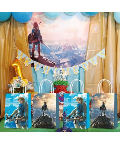 16pcs Zelda Party Favor Bags Anime Game Fans Birthday Paper Gift Bags with Handles for Legend of Zelda Themed Party Decoratio...