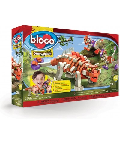 Bloco Toys Ankylosaur & Young Raptors | STEM Toy | Jurassic Dinosaurs | DIY Building Construction Set (200 Pieces) $55.12 Toy...