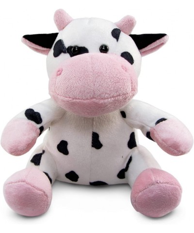 DolliBu Plush Cow Stuffed Animal - Soft Fur Huggable Sitting Cow Adorable Playtime Cow Plush Toy Cute Farm Life Cuddle Gifts ...