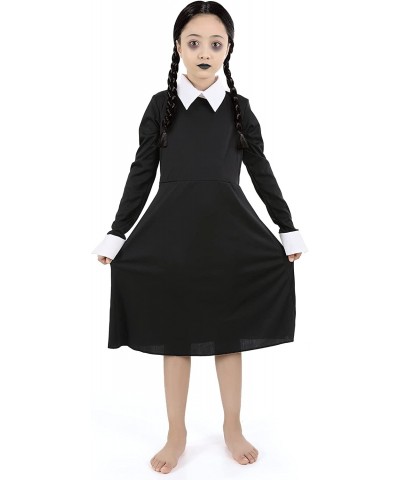 Halloween Addams Dress Costume for Girl Long Sleeve 8-12 Years $23.50 Kids' Costumes