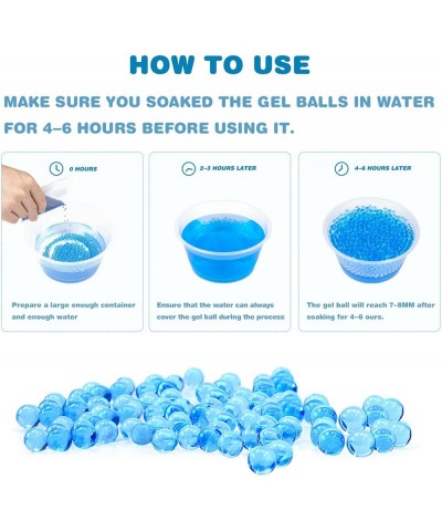 Water Balls Beads Refill Ammo (7-8 mm Blue 10 Pack 100 000 ) Eco-Friendly Non-Toxic Gel Splater Ball Blaster Bullets forGel B...