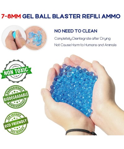 Water Balls Beads Refill Ammo (7-8 mm Blue 10 Pack 100 000 ) Eco-Friendly Non-Toxic Gel Splater Ball Blaster Bullets forGel B...