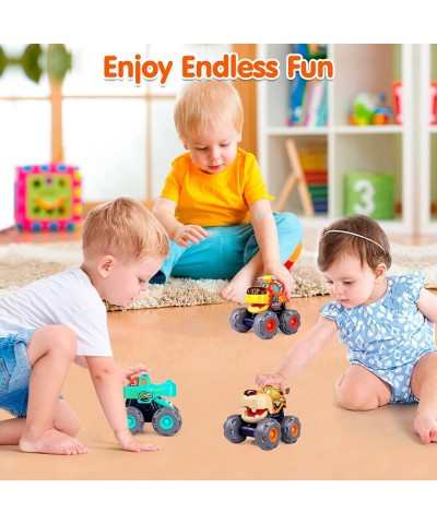 Toy Cars for 1 2 3 Year Old Boys 3 Pack Monster Trucks for Kids Toddlers 1-4 Pull Back Cars in Park Camp Baby Toys 12 18 Mont...