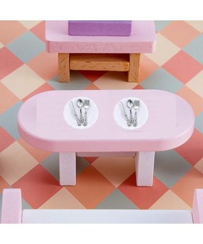 22Pcs Dollhouse Furniture Set 112 Dollhouse Decoration 1Pc Wooden Dining Table and 4Pcs Chair 1Pc Mini Carpet Turkey Rugs 4Pc...