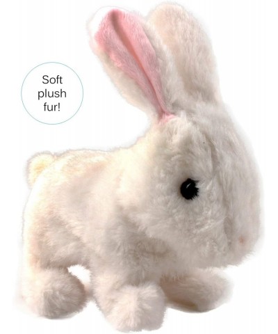 Playful Bunny Hops Around Makes Sounds Wiggles Ears And Nose Cute Interactive Rabbit Kids Soft Cuddly Electronic Pet Battery ...