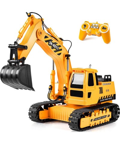 Remote Control Excavator RC Toy 1:20 RC Excavator Toy 3 Separate Motors Construction Tractor 11 Channel Rechargeable RC Truck...