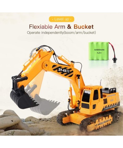 Remote Control Excavator RC Toy 1:20 RC Excavator Toy 3 Separate Motors Construction Tractor 11 Channel Rechargeable RC Truck...