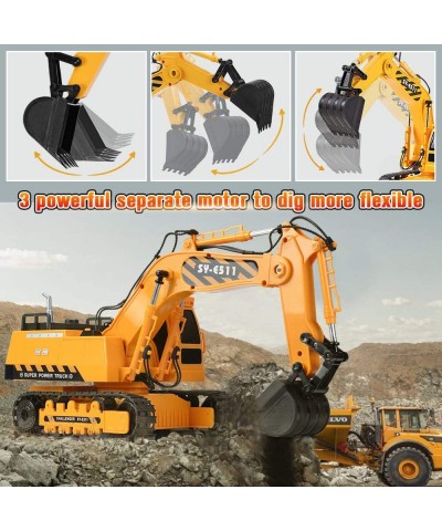 Remote Control Excavator RC Toy 1:20 RC Excavator Toy 3 Separate Motors Construction Tractor 11 Channel Rechargeable RC Truck...