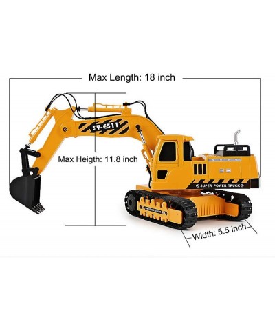 Remote Control Excavator RC Toy 1:20 RC Excavator Toy 3 Separate Motors Construction Tractor 11 Channel Rechargeable RC Truck...