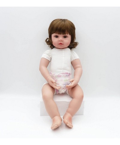 Pinky 24 inch 61cm Lovely Reborn Baby Girl Doll Reborn Toddler Realistic Looking Lifelike Baby Doll Vinyl Soft Silicone Babie...