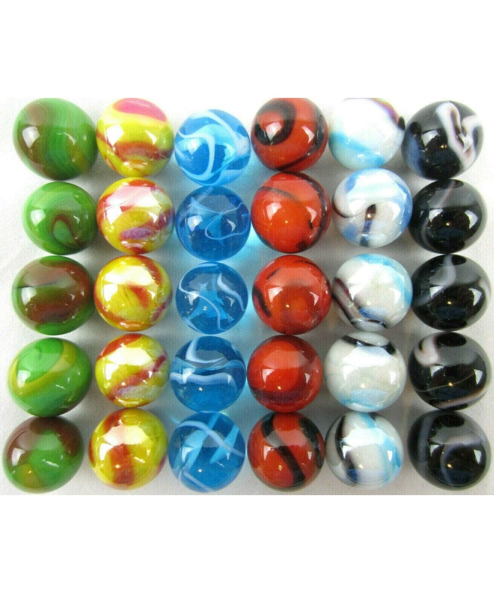 Big Game ~30 Deluxe Replacement Marbles (with Drawstring Storage Bag) Solid Glass Aggravation Wahoo Dirty Marbles Chinese Che...