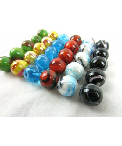 Big Game ~30 Deluxe Replacement Marbles (with Drawstring Storage Bag) Solid Glass Aggravation Wahoo Dirty Marbles Chinese Che...