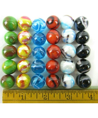 Big Game ~30 Deluxe Replacement Marbles (with Drawstring Storage Bag) Solid Glass Aggravation Wahoo Dirty Marbles Chinese Che...