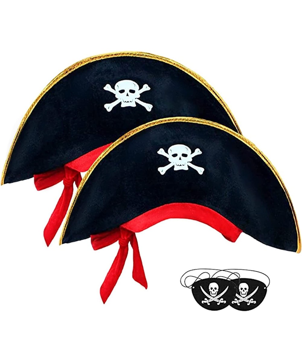 2pcs Pirate Hat With Pirate Eye Patch- Classic Skull Print Cosplay Pirate Funny Costume Cap- Pirate Accessories $26.46 Kids' ...