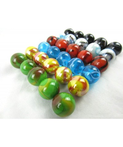 Big Game ~30 Deluxe Replacement Marbles (with Drawstring Storage Bag) Solid Glass Aggravation Wahoo Dirty Marbles Chinese Che...