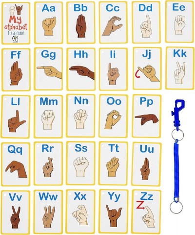 My ASL Alphabet Flash Cards 26 Alphabet Toddlers American Sign Language Flash Cards Set Learn ASL and it’s a First Alphabet F...