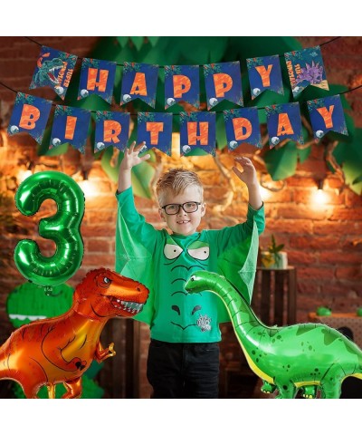 212 Pieces Dinosaur 3rd Birthday Party Supplies Includes Plates Napkins Cups Utensils Tablecloth Swirls Straws Birthday Banne...