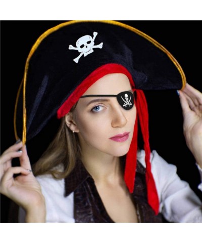 2pcs Pirate Hat With Pirate Eye Patch- Classic Skull Print Cosplay Pirate Funny Costume Cap- Pirate Accessories $26.46 Kids' ...