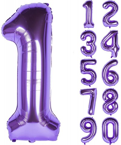 40 Inch Purple number Helium Foil Birthday Party Digit Balloons (Purple 1) $14.93 Kids' Party Decorations