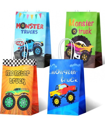 16 Pcs Truck Party Favor Bags Truck Themed Party Treat Bags with Handles Racing Truck Goodie Bags Racing Car Party Paper Gift...