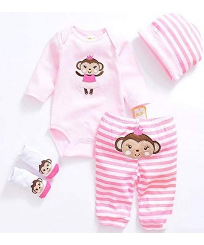 Reborn Baby Doll Clothes for 20- 22 inch Reborn Doll Girl Pink Monkey Outfit Accessories 4 Pieces $28.76 Doll Accessories